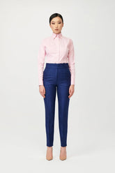 Rose Stripe Fitted Shirt - Alexandra-Dobre.com